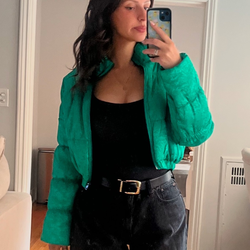 12th tribe green emerald bomber jacket